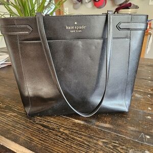 Kate Spade Black Leather Tote Bag